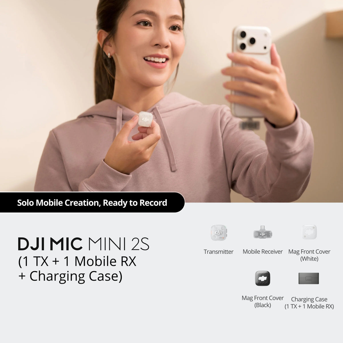 DJI Mic Mini 2S (1 TX + 1 Mobile RX + Charging Case)